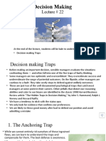 Decision Making: Lecture # 22