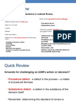 Admin Law Module 5 - Substantive Review - I 