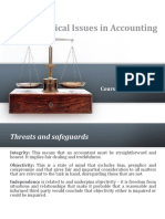 Ethical Issues in Accounting: Course Code: ACT 4102
