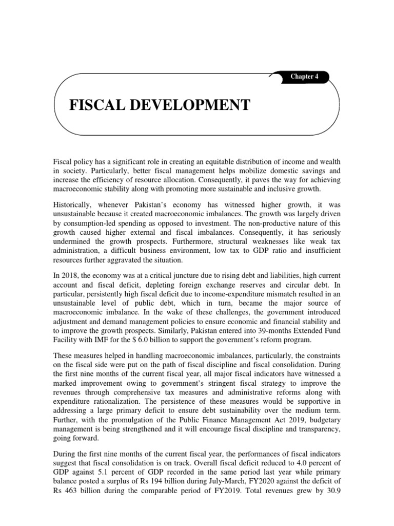 04 Fiscal Development | PDF | Fiscal Policy | Government Budget Balance