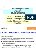 7.4 Gas Exchange in Other Organisms Student Notes
