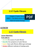 1.3.7 Cystic Fibrosis: Chapter 3 Cystic Fibrosis HBIO1 - The Body and Its Diseases AQA AS Human Biology