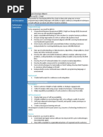 Role Experience Job Description Performance Expectation: Core Skills