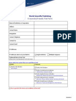 E-Journals/E-books Trial Form: World Scientific Publishing