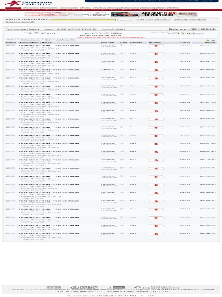 Directions Credit Union Online Banking PDF PDF Financial