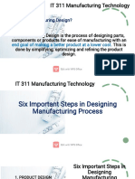 IT 311 Manufacturing Design and Process Planning