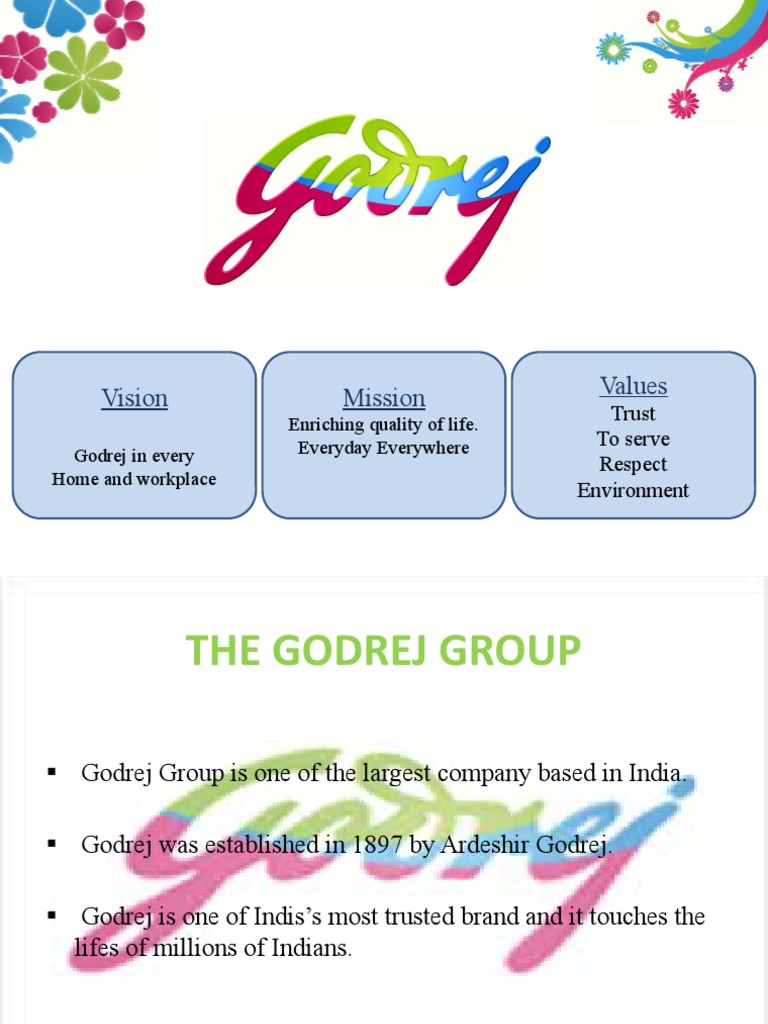 Vision Mission Values: Godrej in Every Home and Workplace Enriching ...