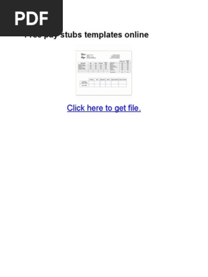 Free pay stubs templates online