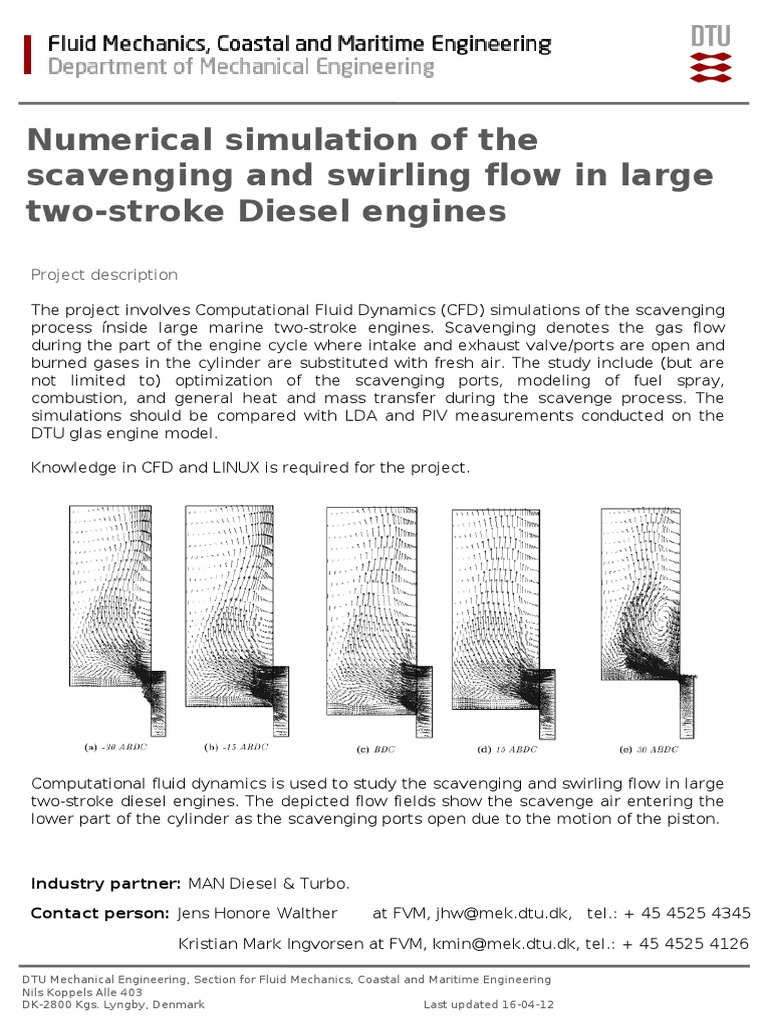 CFD in Two-Stroke Diesel Engines | PDF