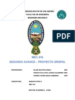 Proyecto Grupal Segundo Avance - Cortadora de Masa PDF