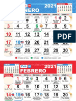 Calendario Mensual 2021