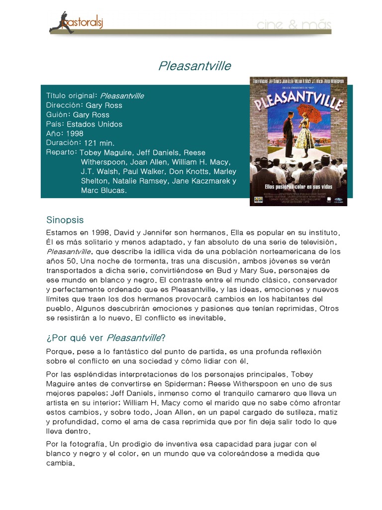 Pleasantville: Reflexiones sobre el cambio | PDF | Arte
