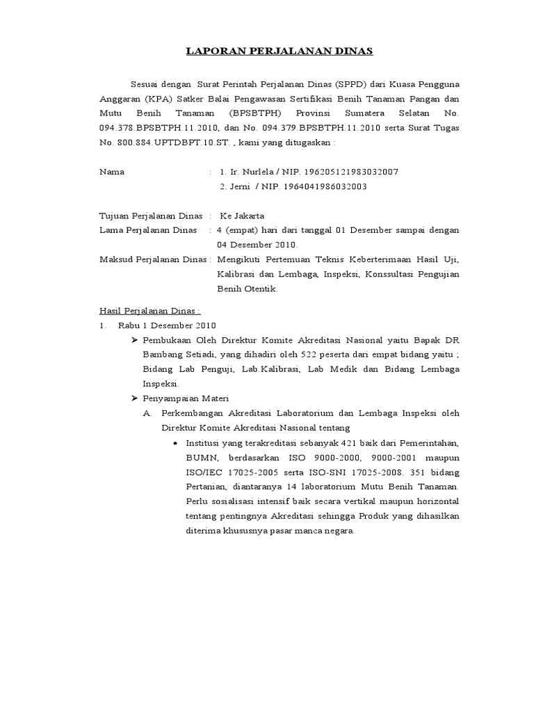 Laporan Perjalanan Dinas Jakarta