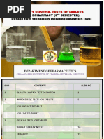 Quality Control Tests of Tablets