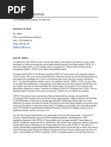 Letter To MPP Hillier - December 18, 2020