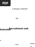 Download Project Report on Recruitment and Selection Process by Parabjit Singh SN48878114 doc pdf
