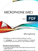 Microphone (Mic) : Atul Mishra M. Tech (ST-01) Dept. of Applied Physics