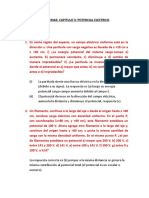 Potencial eléctrico: problemas de campo y carga