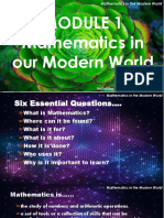Mathematics in Our Modern World