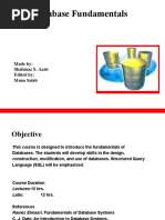 Database Fundamentals: Made By: Shahinaz S. Azab Edited By: Mona Saleh