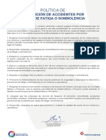 Politica de Fatiga y Somnolencia PDF