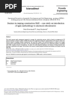 Barriers in Running Construction SME - Case Study On Introduction of Agile Methodology To Electrical Subcontractor