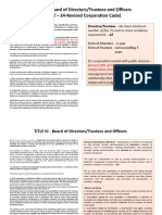 TITLE III - Board of Directors/Trustees and Officers (Sec. 22 - 34-Revised Corporation Code)
