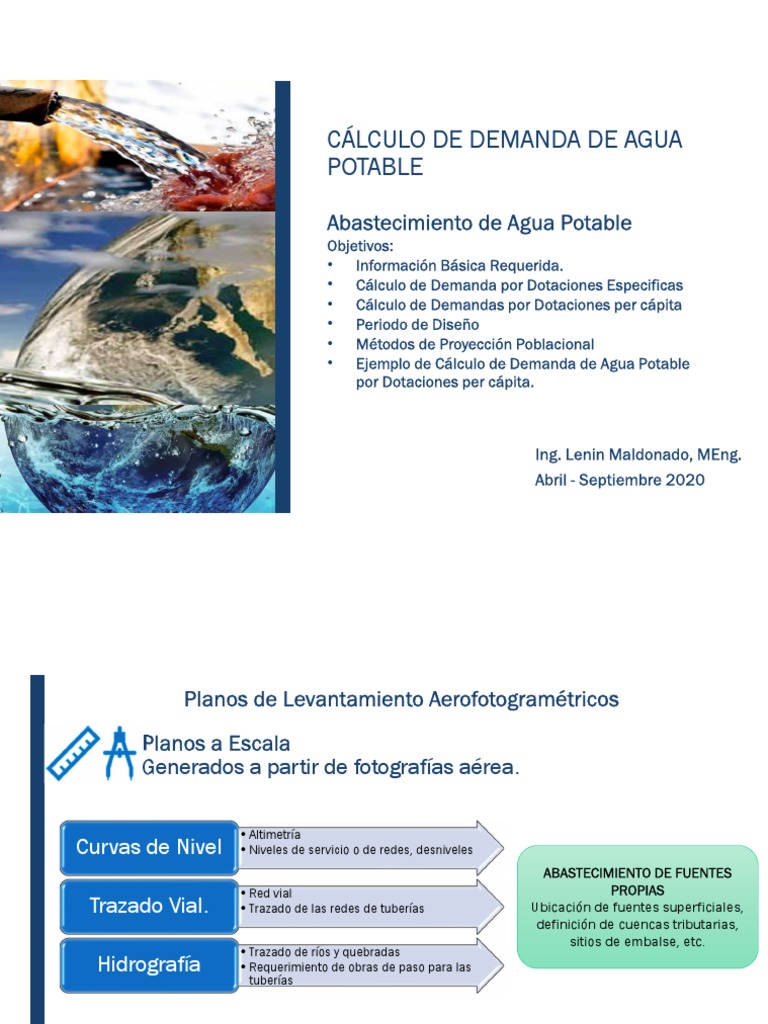 Cálculo de Demanda de Agua Potable | PDF | Riego | Agua y política