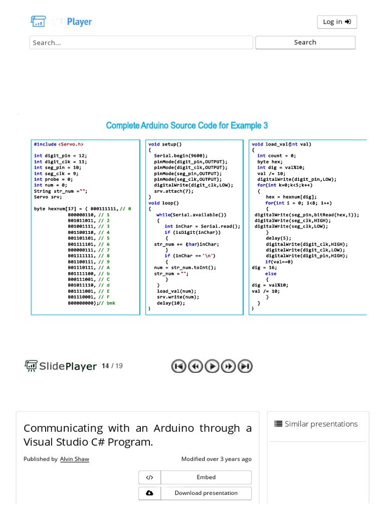 Communicating With An Arduino Through A Visual Studio C# Program. - PPT ...