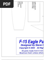 F-15 Park Jet Plans (Parts Templates Tiled)