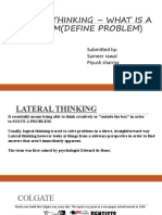 Lateral Thinking - What Is A Problem (