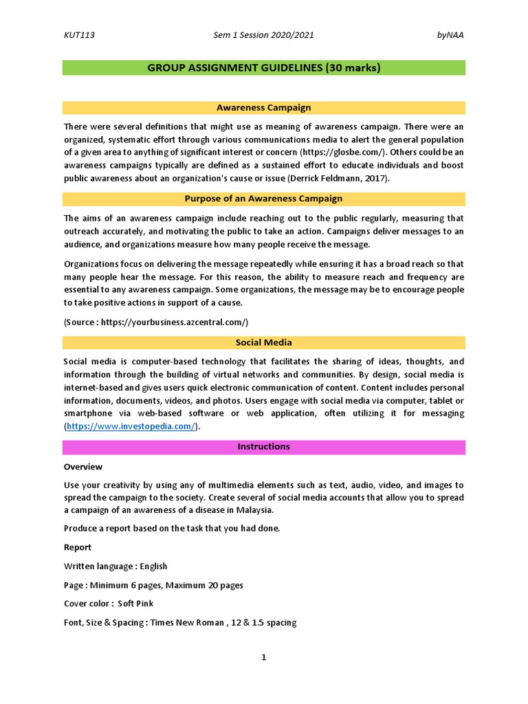 Awareness Campaign Report Guide | PDF | Social Media | Popular Culture ...