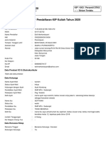 Formulir Peserta KIP Kuliah 2020 PDF