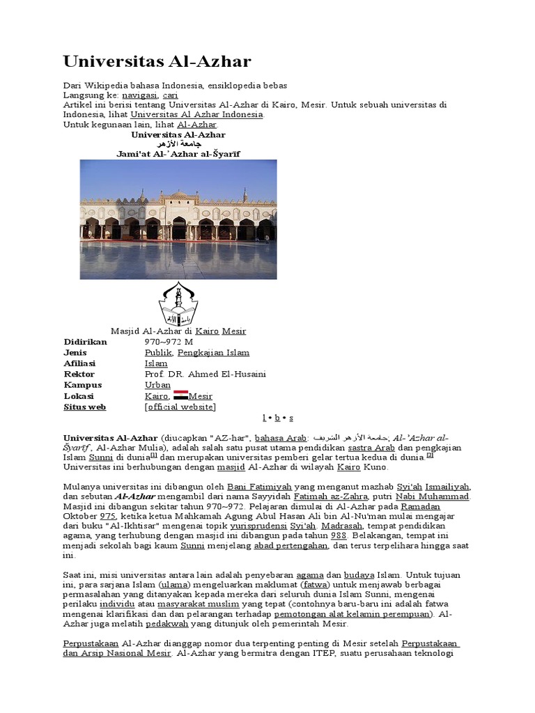 Universitas Al Azhar | PDF | Agama & Spiritualitas