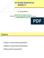 Software Quality Engineering BS (SE) - VI: Dr. Assad Abbas