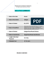 Executive Summary:: Name of The State Name of The District