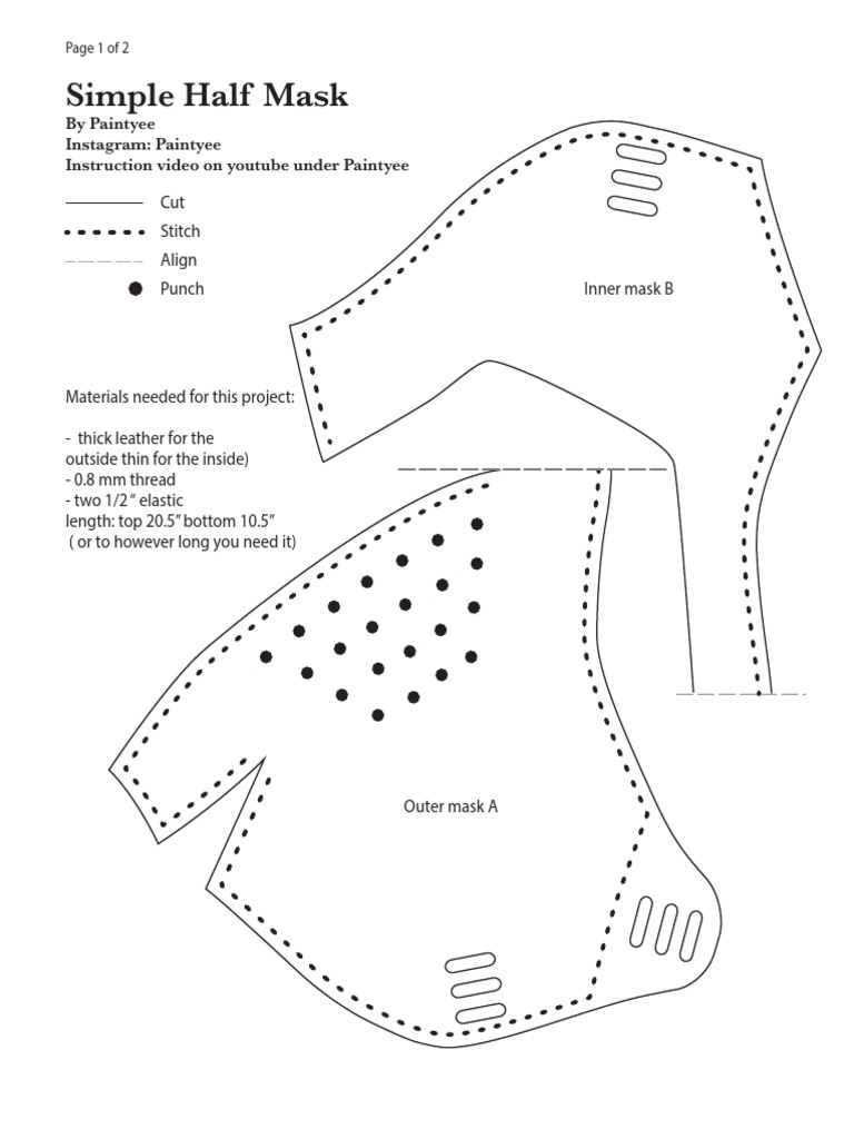 DIY Leather Mask Craft Guide | PDF | Business | Art