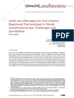 Marian Sekerak, 2017, Same Sex Marriages in Slovak Constitutional Law PDF