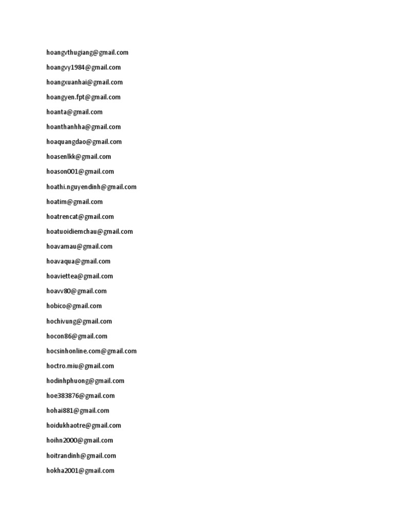 Email List Compilation | PDF