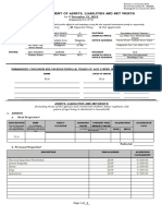 Sworn Statement of Assets, Liabilities and Net Worth