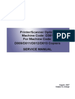 Printer/Scanner Option Machine Code: D381 For Machine Code: D009/D011/D012/D013 Copiers Service Manual
