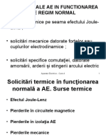 Solicitari Ale Ae in Functionarea de Regim Normal: 1 Aparate Electrice - Curs 4