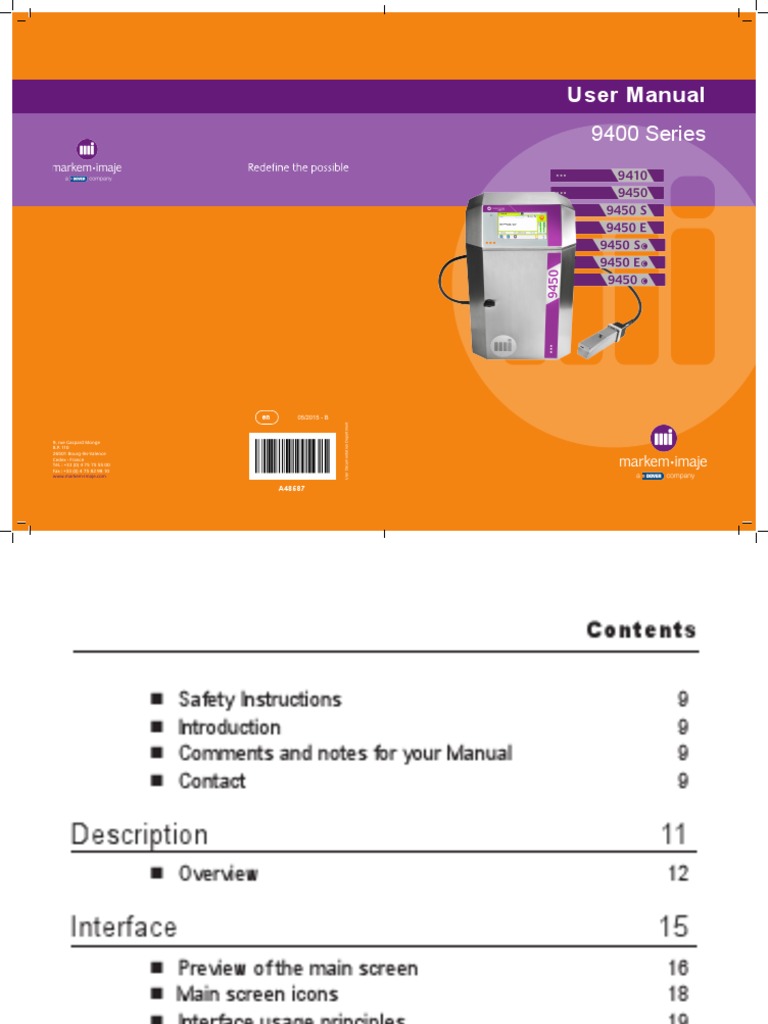 User Manual: 9400 Series | PDF | Icon (Computing) | Printer (Computing)