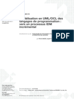 Modélisation en UML-OCL Des Langages de Programmation - Vers Un Processus IDM Incrémental