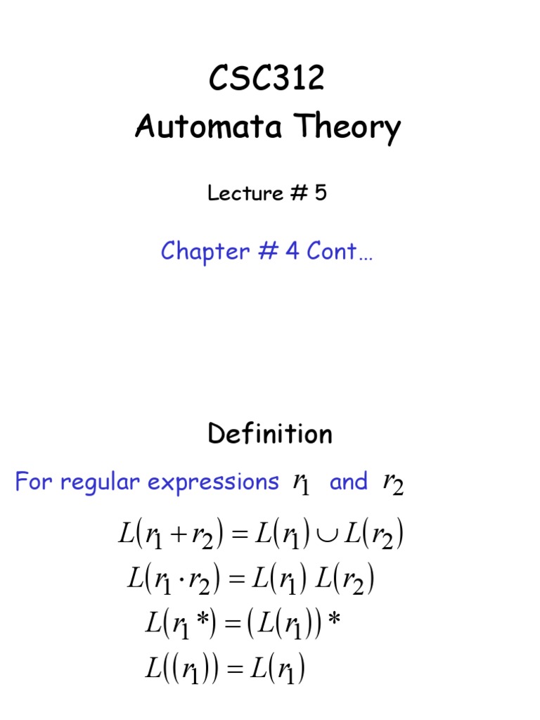 Regular Expressions in Automata Theory | PDF | Regular Expression ...
