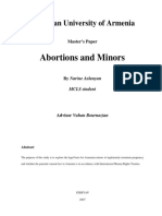 Abortions and Minors: American University of Armenia