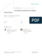 Analysis of Focus Measure Operators in Shape-From-Focus: Pattern Recognition November 2012