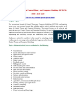 International Journal of Control Theory and Computer Modeling 