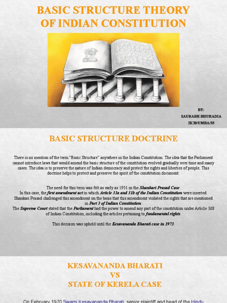 Indian Constitution's Basic Structure Theory | PDF | Supreme Court Of ...