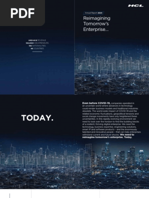 Hcl Technologies Annual Report Pdf Sustainability Innovation